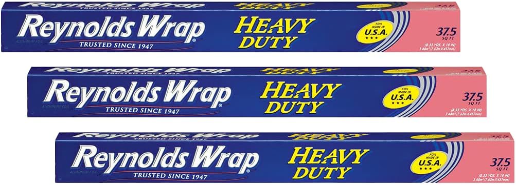 Reynolds - Heavy Duty Aluminium Foil 3 Rolls 457mm x 7.62m with Lock Roll Feature