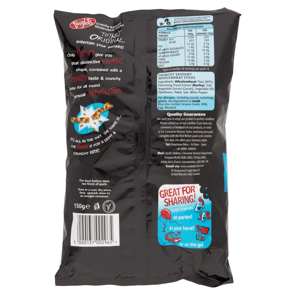 Jacob's Twiglets Original Baked Snacks 150g 3