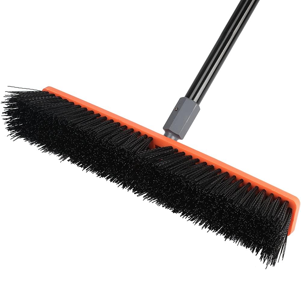 TreeLen 18 inch Push Broom Outdoor - Heavy Duty Broom for Driveways, Sidewalks, Garage, and Pool 4