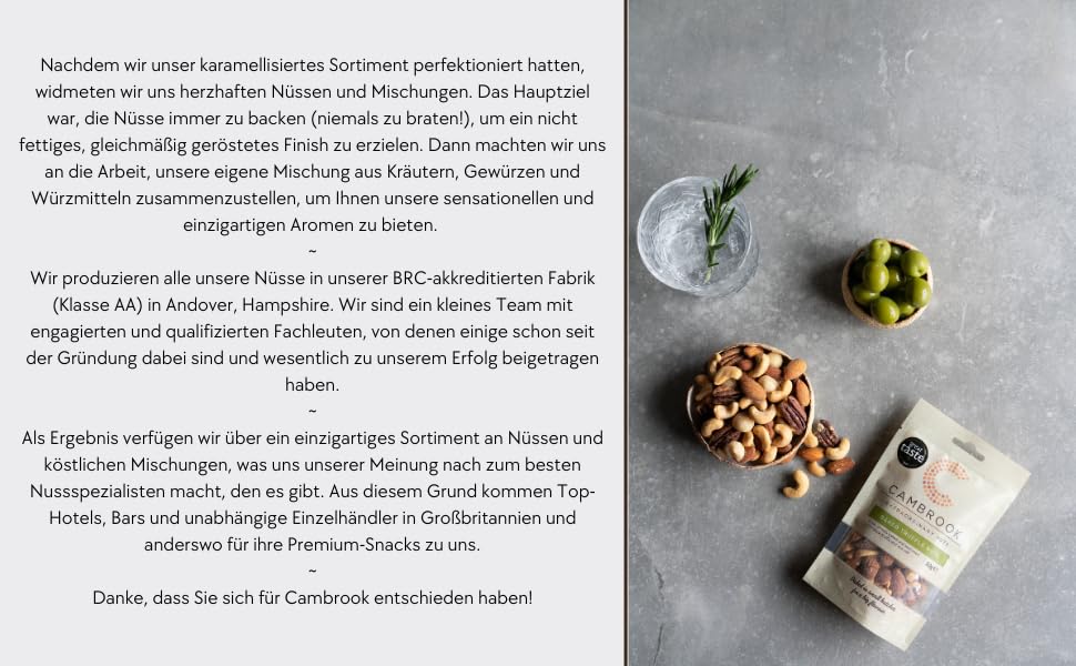 C Cambrook Schwarze Trüffel &amp; Meersalz Gebackene gemischte Nüsse mit Mandeln, Cashewnüssen, Macadamianüssen und Pekannüssen 6