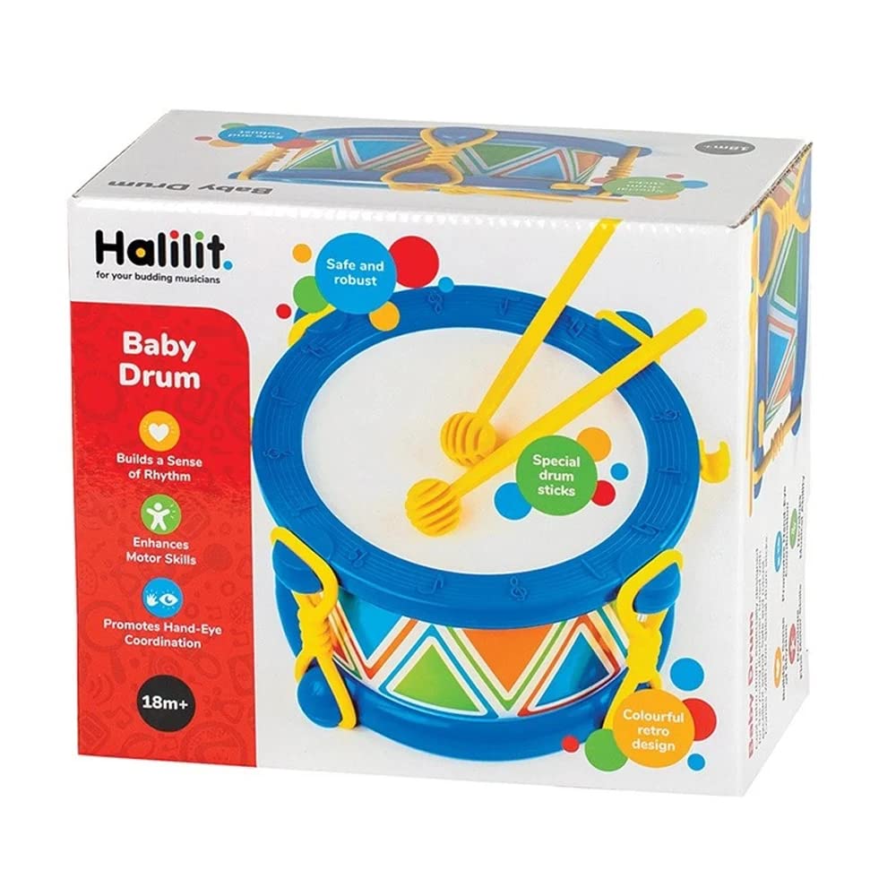 Halilit Baby Drum 14cm - Musical Toy for Toddlers 18 Months+ 7