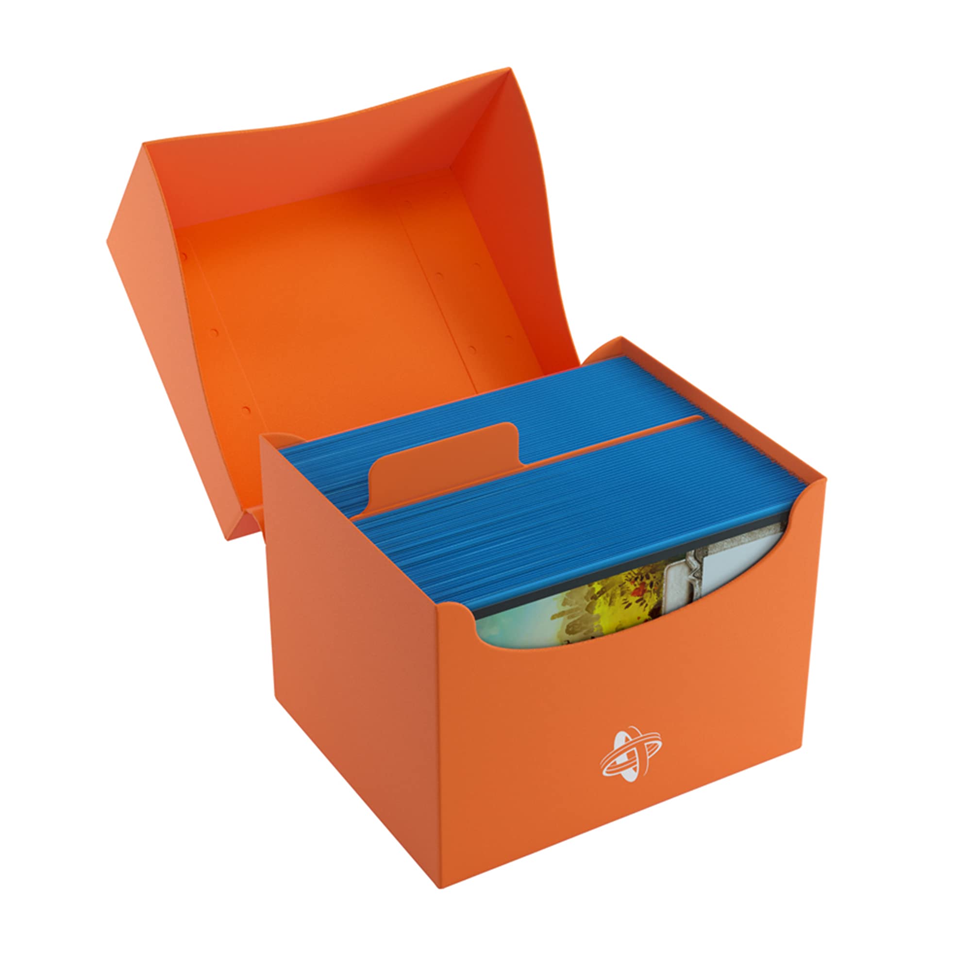 Galápagos Jogos Gamegenic Side Holder 100+ XL - Orange | Holds 100 Double-Sleeved Cards | Portable 3