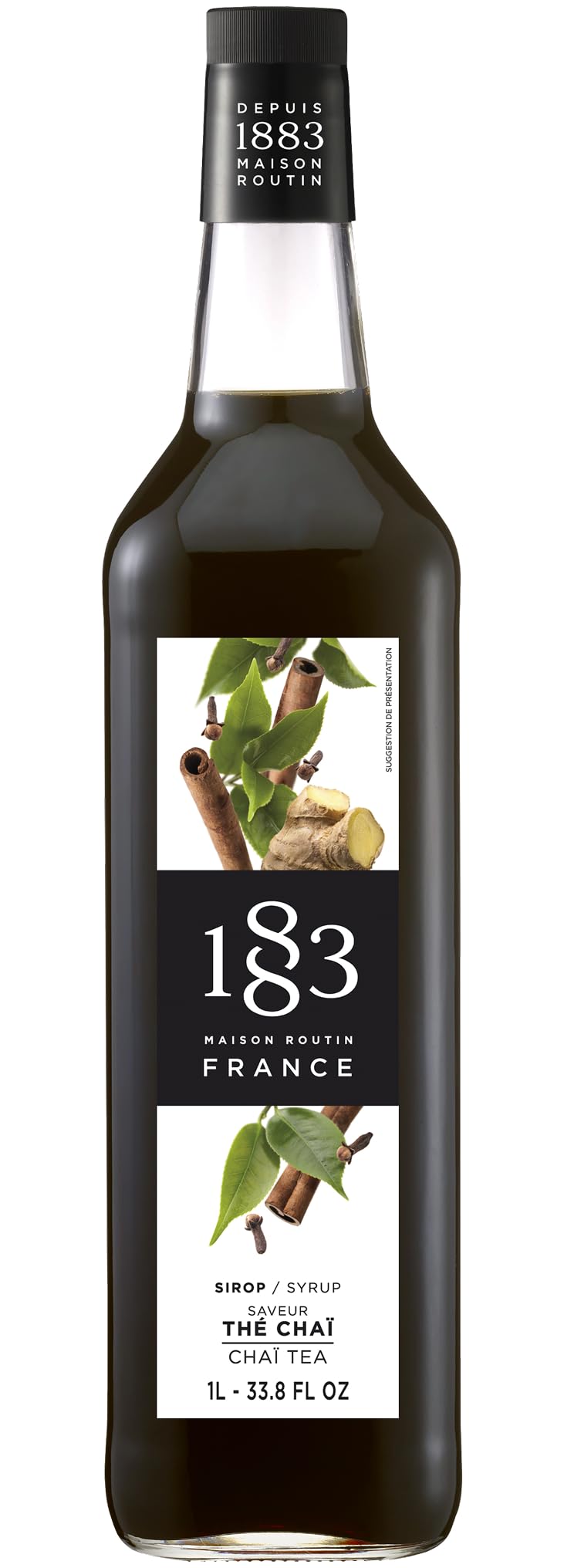 1883 MAISON ROUTIN Chai Tea Syrup - Natural Flavors, Vegan, Kosher | 1 L