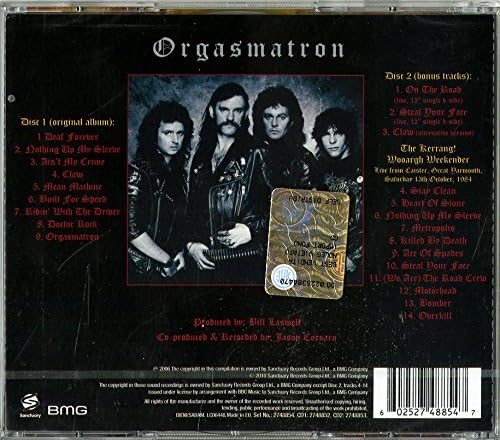 Motörhead - Orgasmatron Audio CD