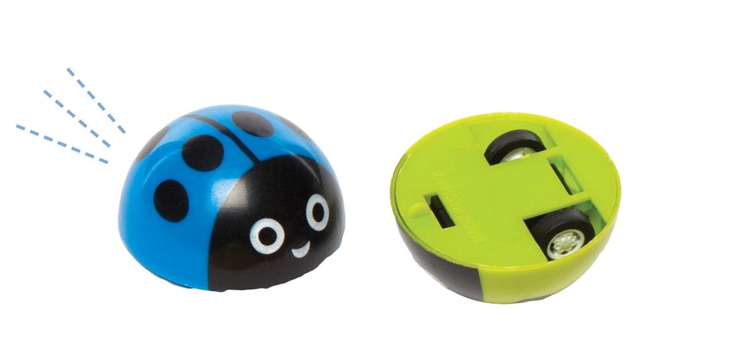 Baker Ross Ladybird Pull-Back Racers - 4 Pack with Assorted Colors, Age 3+ 5