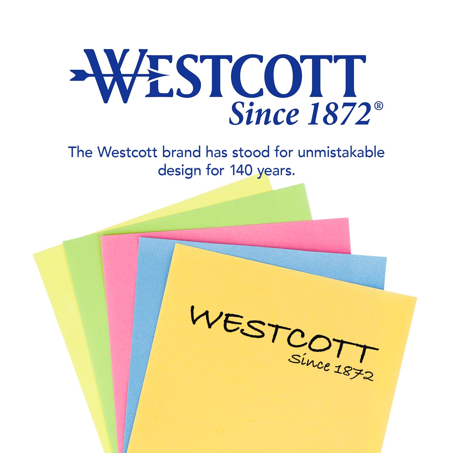 Westcott Note Block Refill Pack - 750 Sheets Coloured Memo Block | 9 x 9 cm 5