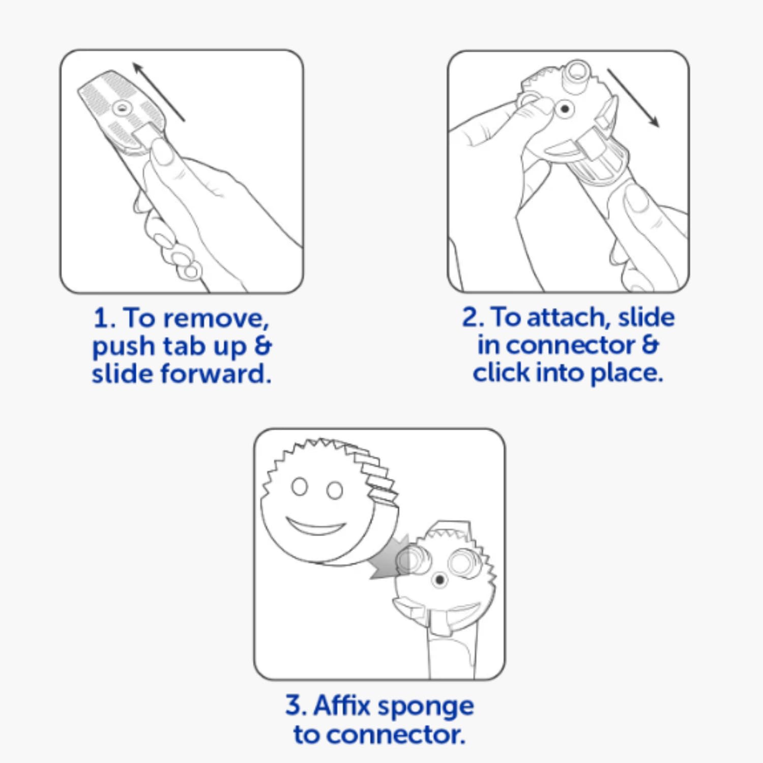 Scrub Daddy Dish Daddy Wand with Refill Heads, Sponge & Connector - Yellow 3