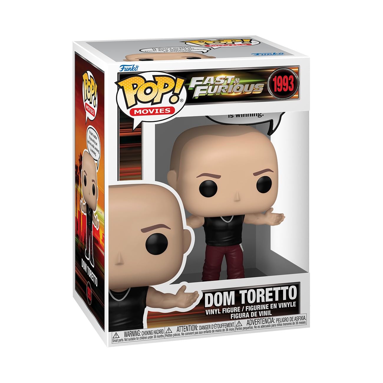 Funko POP! Sayings: Dominic Toretto - Fast & Furious Chibi Vinyl Figure | Model 90492