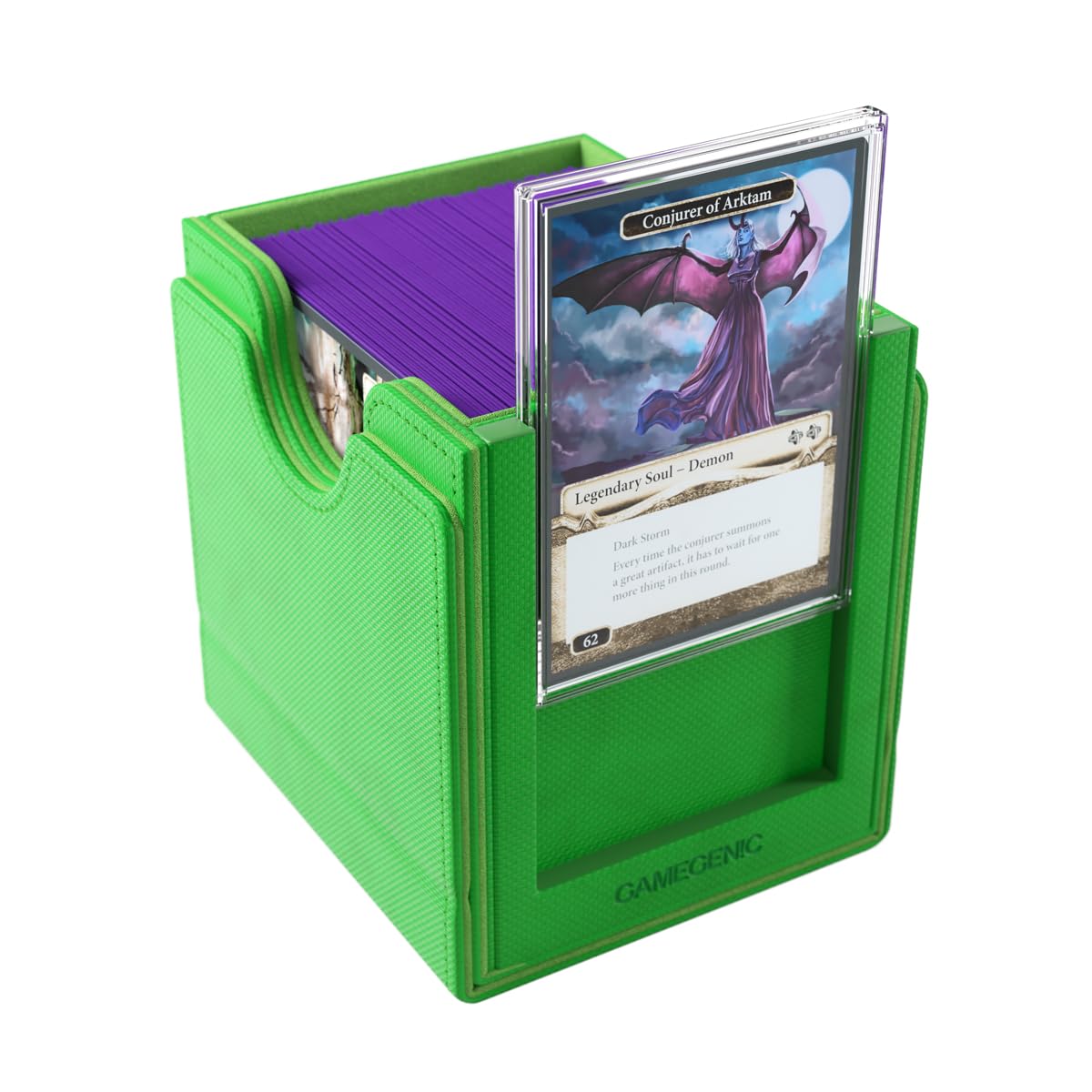 Gamegenic Sidekick Pro 100+ XL Card Box - Green | Holds 100+ Double Sleeved Cards | Includes Slide Case