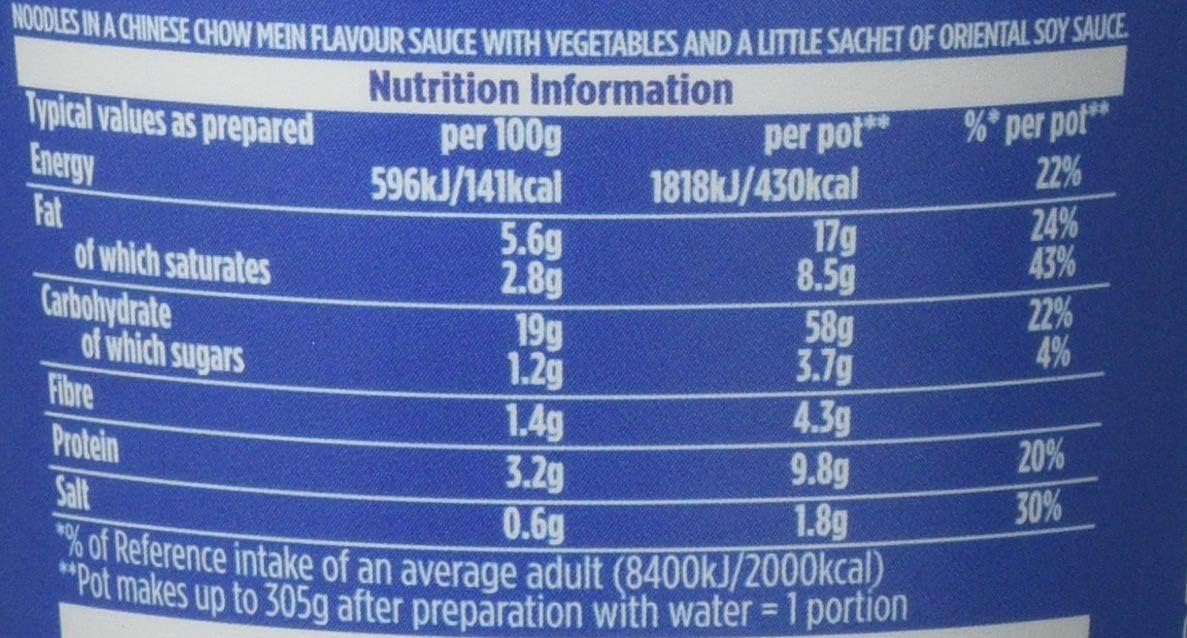 Pot Noodle Chinese Chow Mein Vegetarian Instant Noodles 12 x 90 g 4