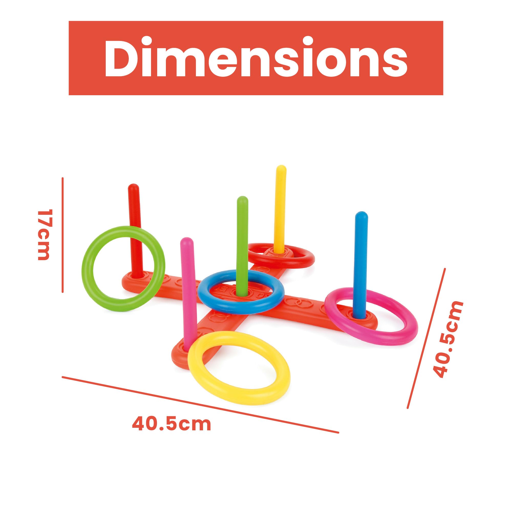 Toyrific Quoits Set - Classic Ring Toss Game for Kids 3+ Years 12