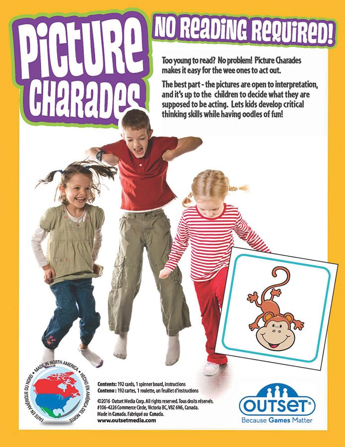 Outset Media Picture Charades for Kids - No Reading Required - Card Game 10