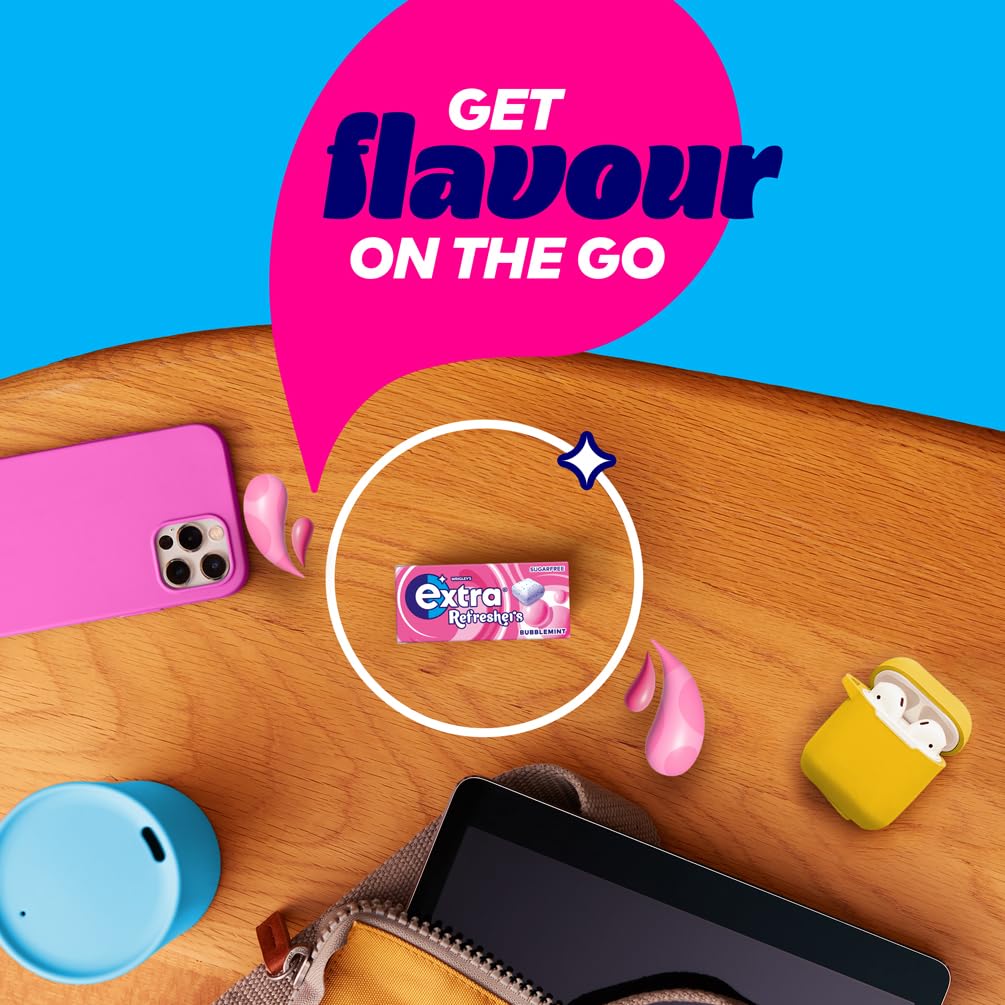 Extra - Refreshers Kaugummi Bubblemint (112 Stück, 16 Packungen) 5