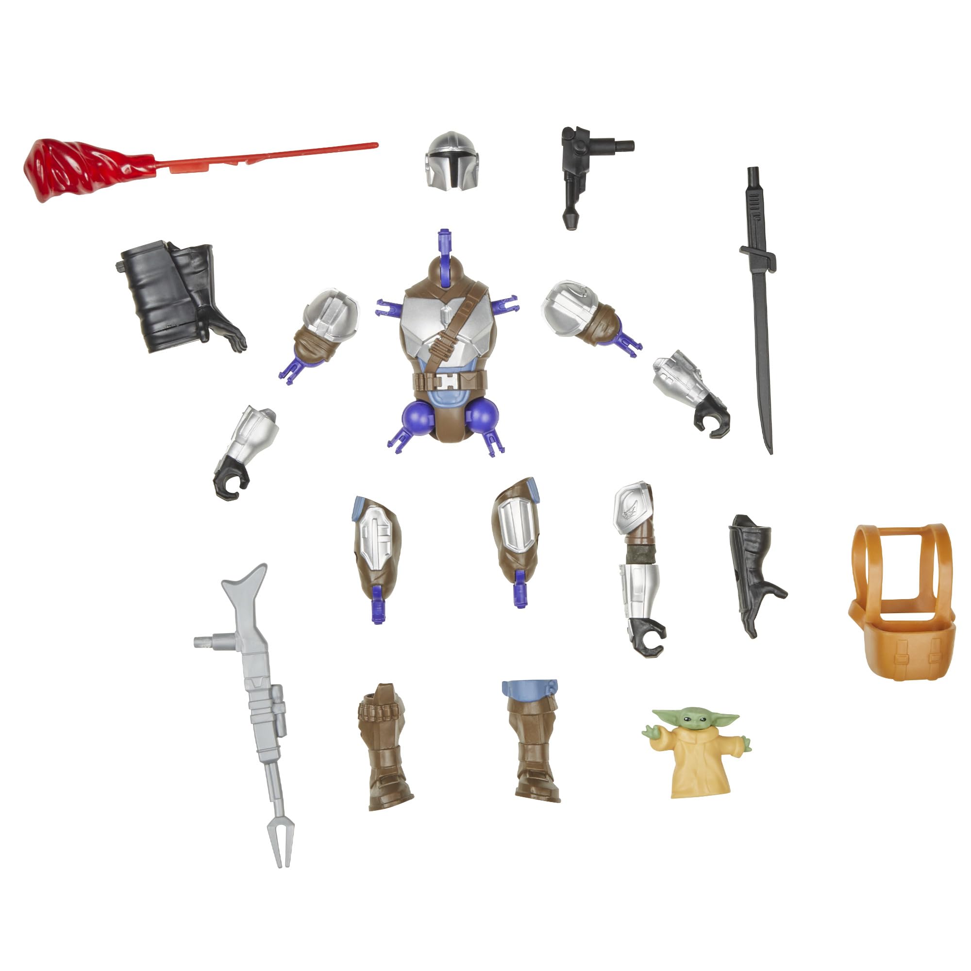 Star Wars MixMashers The Mandalorian and Grogu Action Figure Set - Mix-and-Match Play for Kids