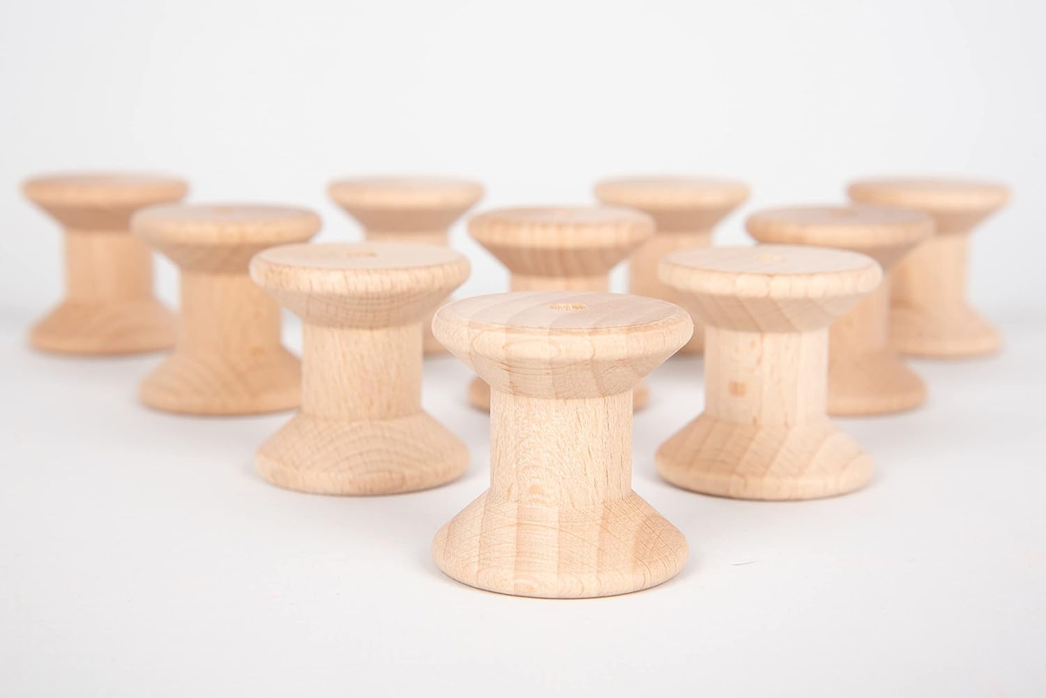TickiT Natural Wooden Spools - Heuristic Play Set for Toddlers 5