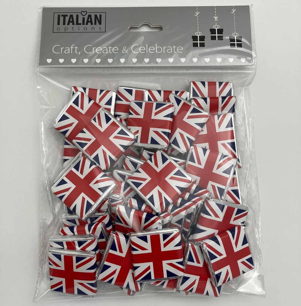 Union Jack British Chocolate Neapolitans (50 Chocolates) by Italian Options