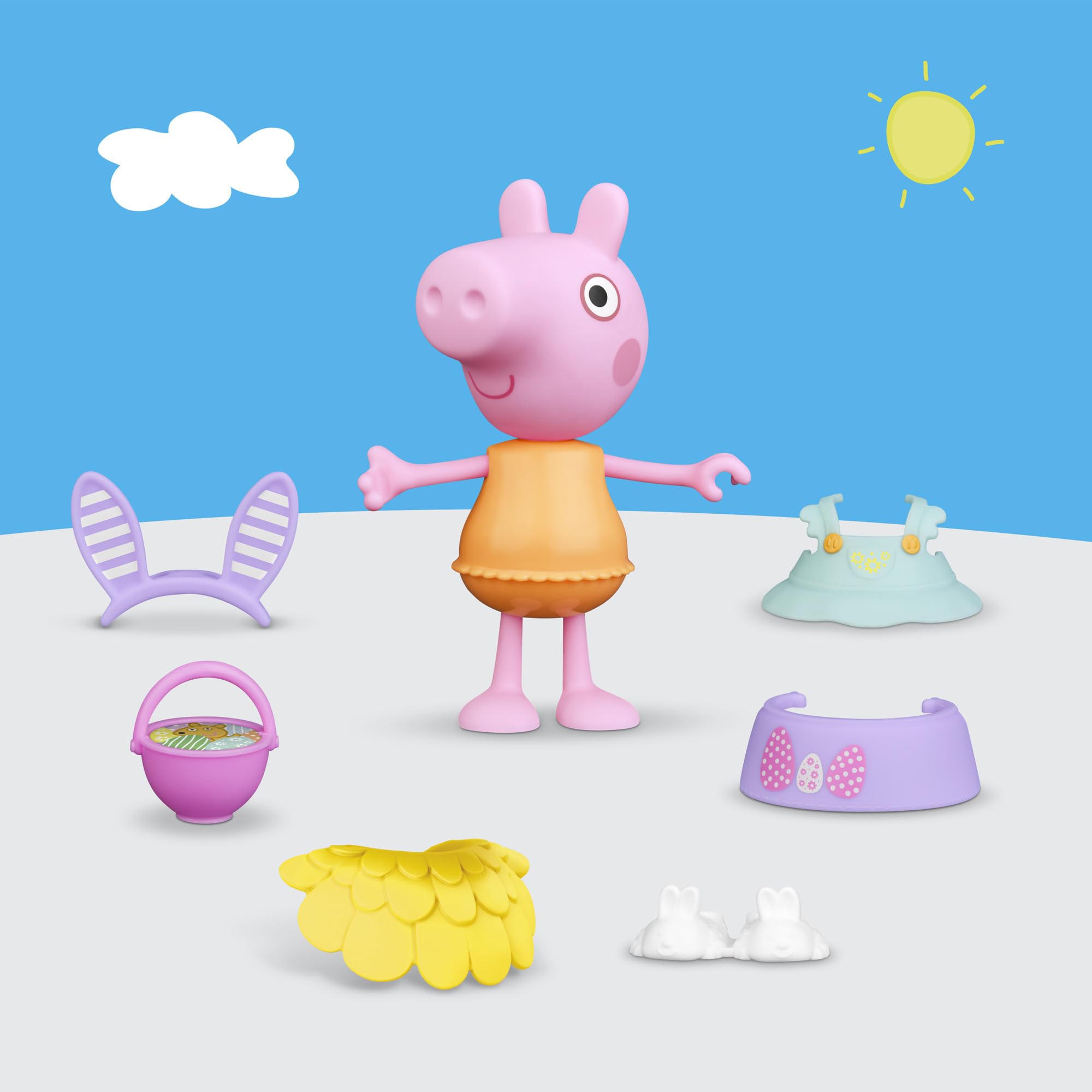 Peppa Pig Springtime Dress-Up Figure with 6 Easy-On Fashion Accessories | 15 cm Doll 6