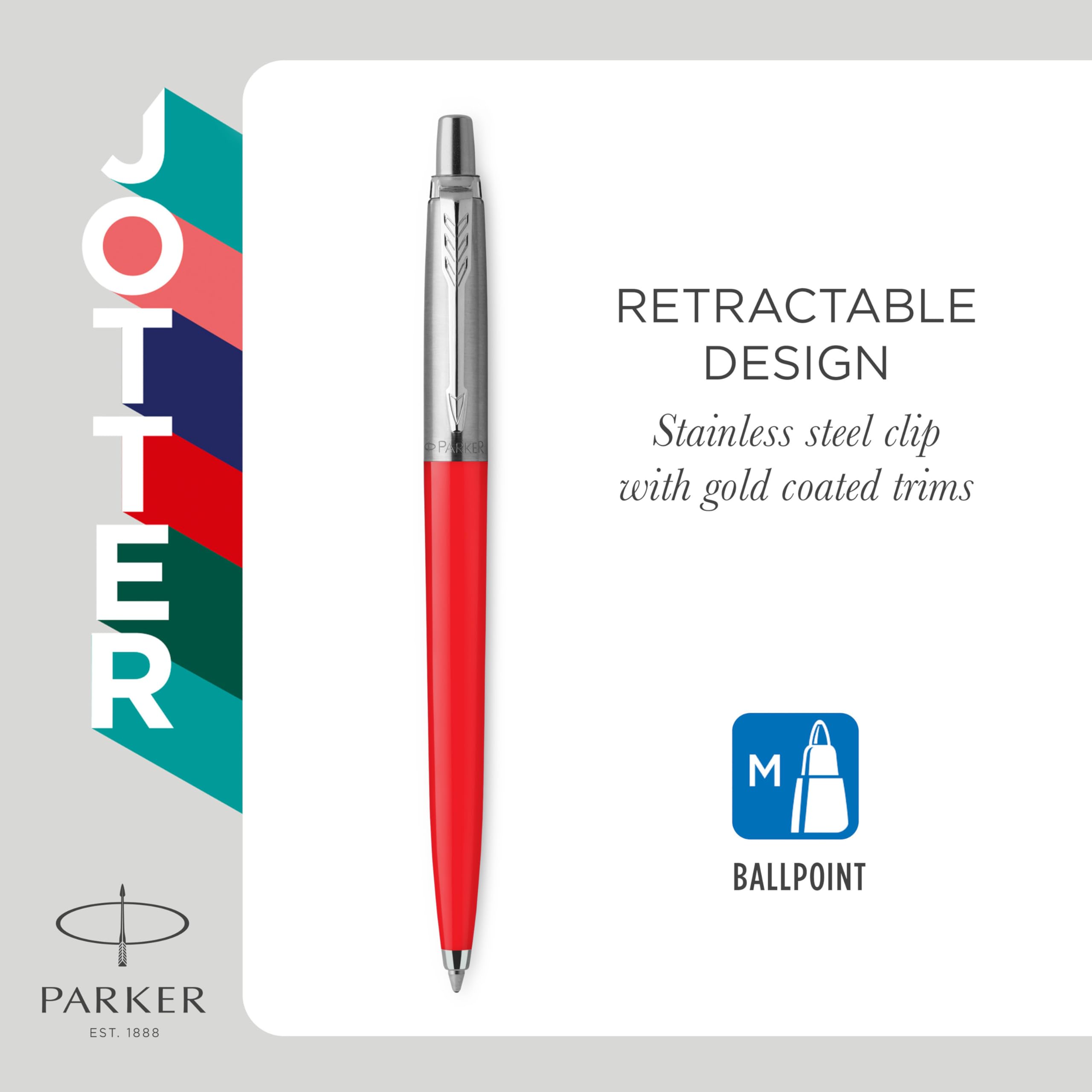 PARKER Jotter Originals Trio Gift Set - Ballpoint, Gel Pen & 0.5mm Mechanical Pencil | Multicolor 3