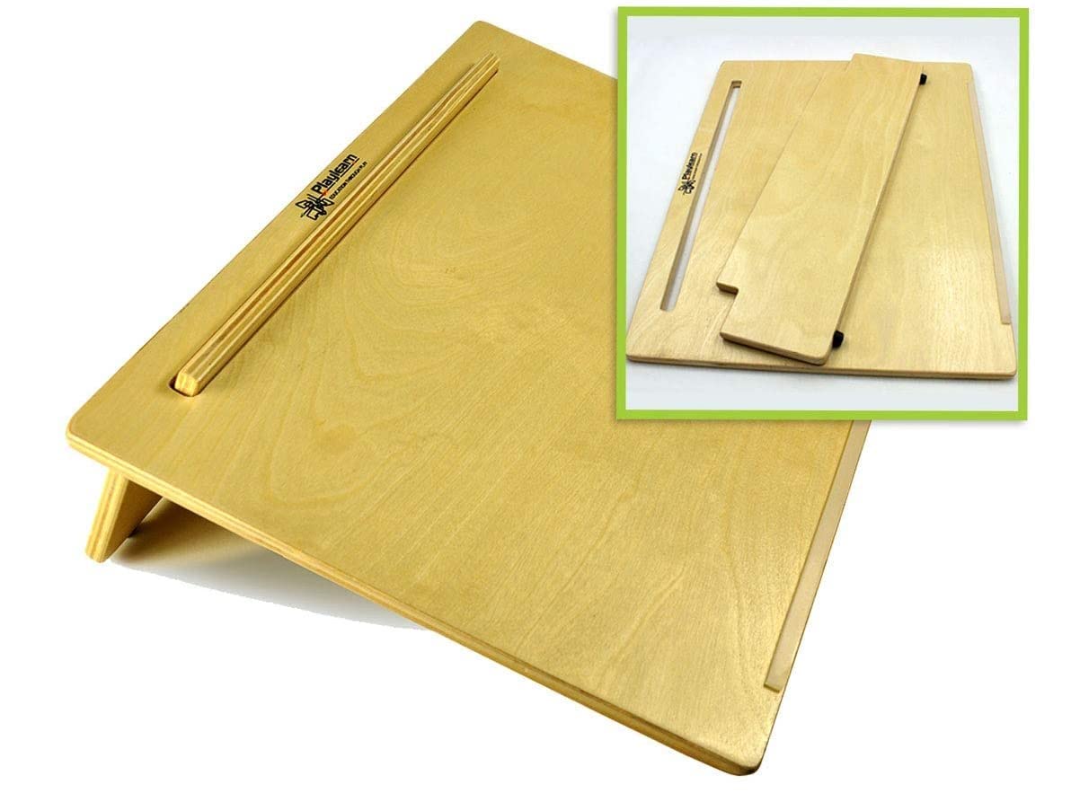 Playlearn Ergonomic Wooden Writing Slope - 20 Degree Angle | Extra Wide 18x14 in | Includes Pen Holder 1