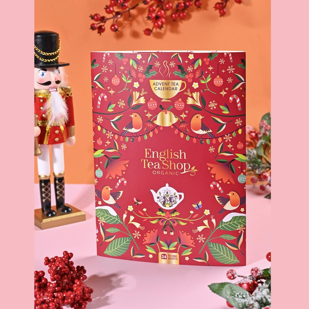 English Tea Shop Organic Tea Book Red Advent Calendar - 24 Tea Bag Sachets 3