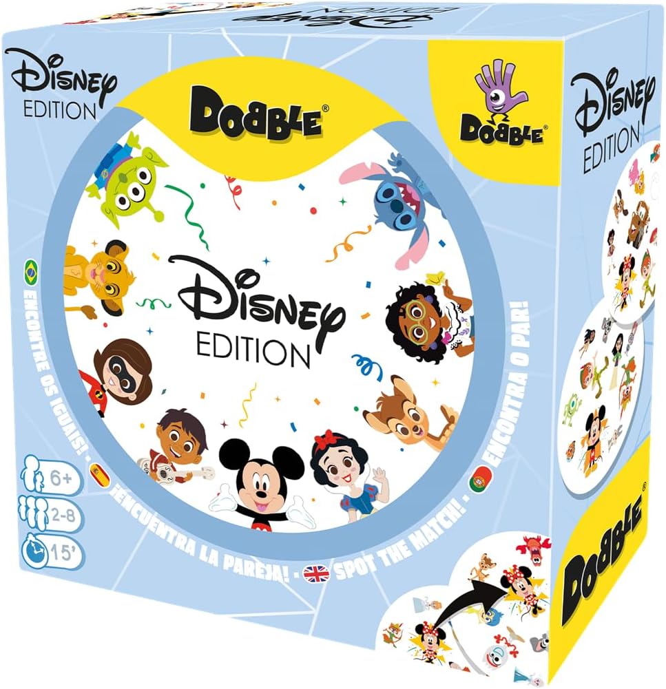 Asmodee Disney Dobble Family Card Game for 2-8 Players, Ages 6+, 15-Minute Playtime