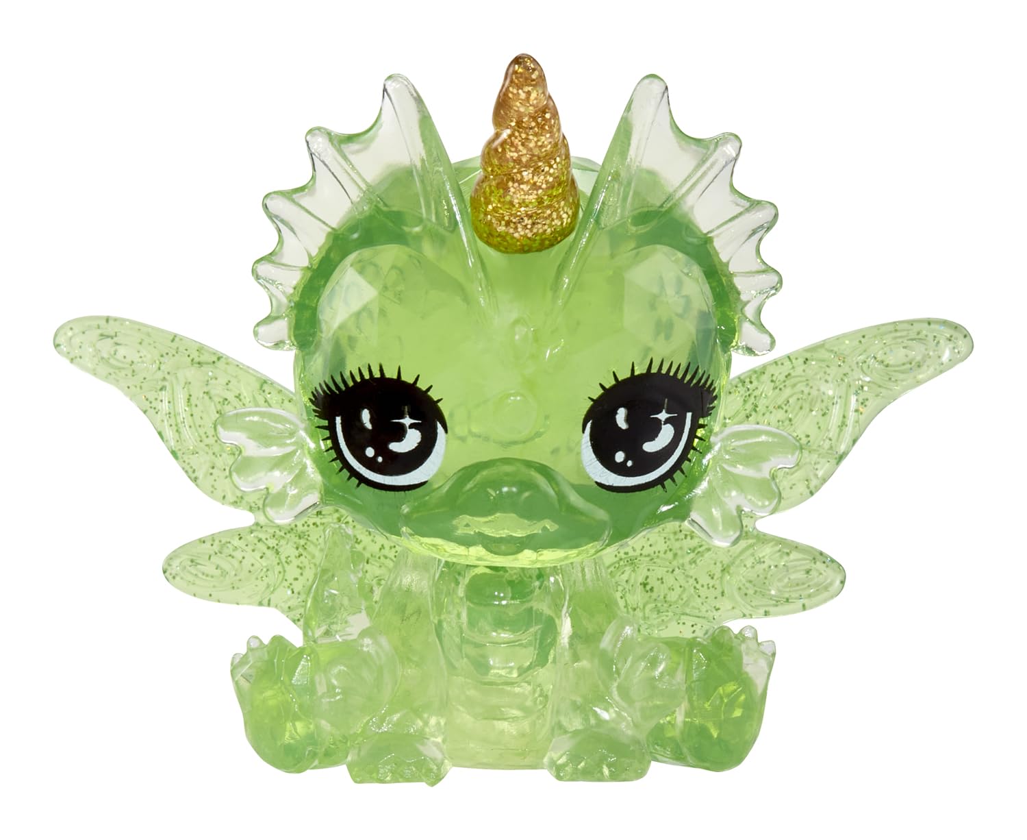Rainbow High Littles Rainbow Fantasy Fairies & Pet - Emerald Green 14cm Posable Doll with Interchangeable Fairy Wings, Magical Dragon Pet - Ages 3+