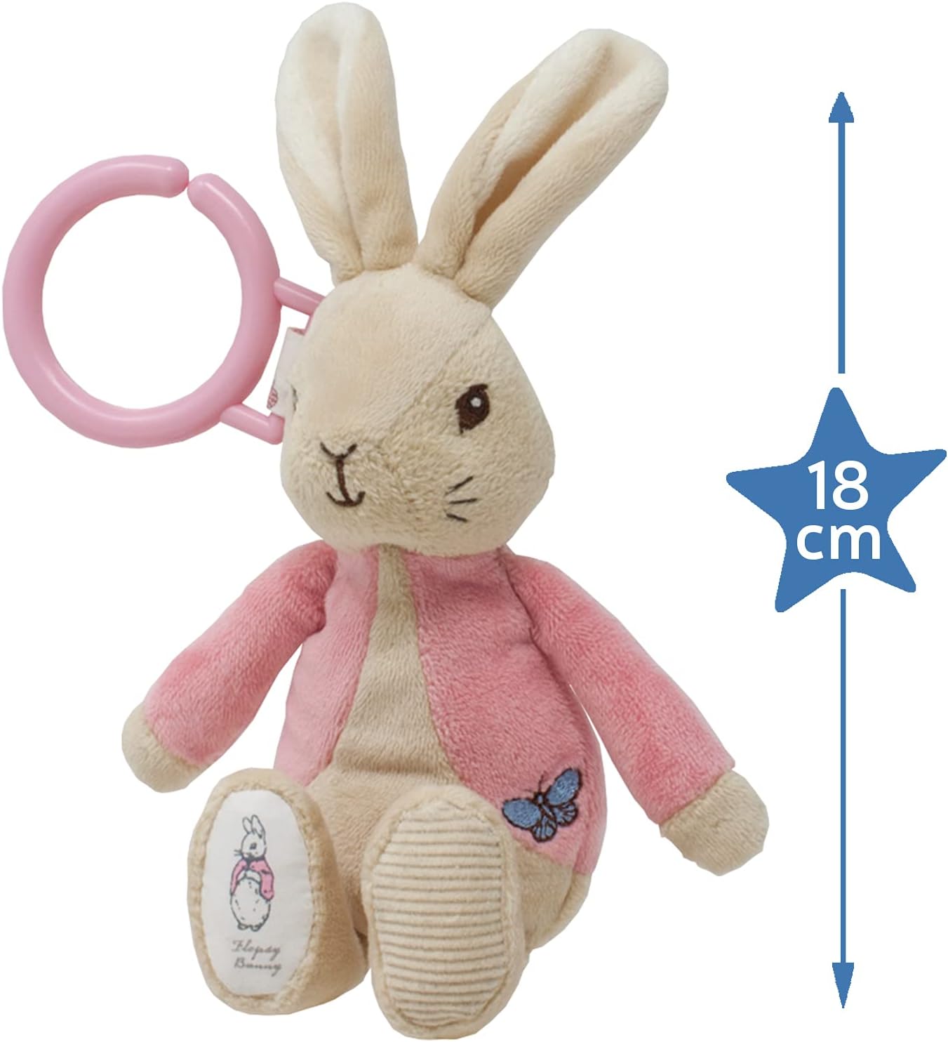 Rainbow Designs Flopsy Bunny Jiggle Attachable Pram Toy - Beatrix Potter Character, 1 Month+ 3