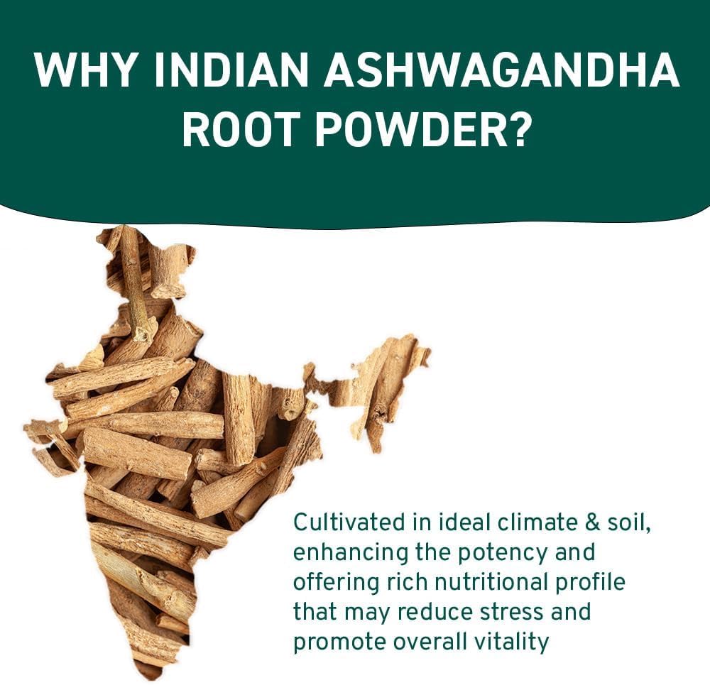 HANDPICK Ashwagandha Root Powder - Withania Somnifera - 100% Natural Non-GMO Vegan Herb from India (200g) 8
