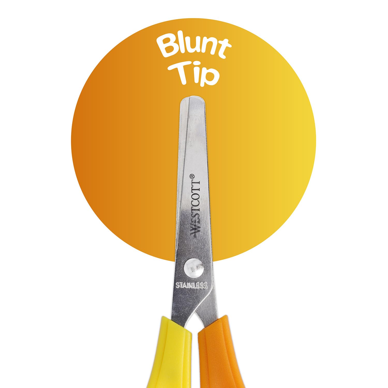 Westcott Kids Left-Handed Scissors - Blunt Tip, 5"/13 cm, Red/Yellow 4