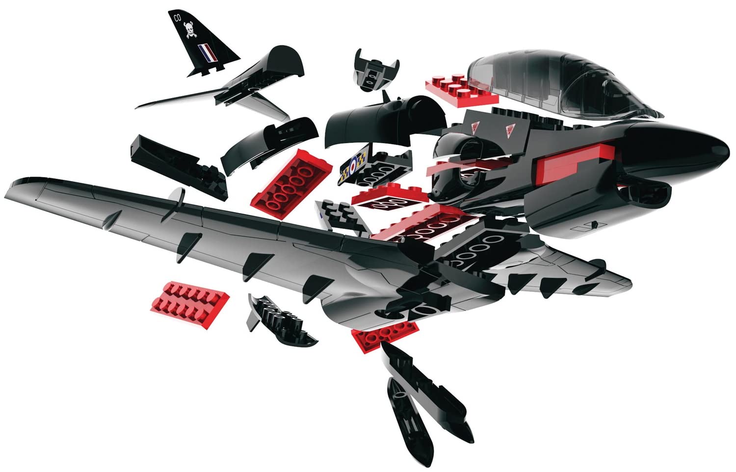 Airfix Quick Build BAE Hawk Model Kit - Snap-Together Fighter Jet for Kids 5+