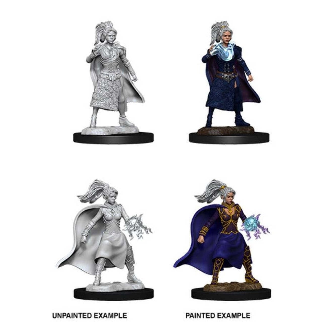 WizKids Dungeons & Dragons Miniature Figure - Female Human Wizard | Plastic | Unpainted 3