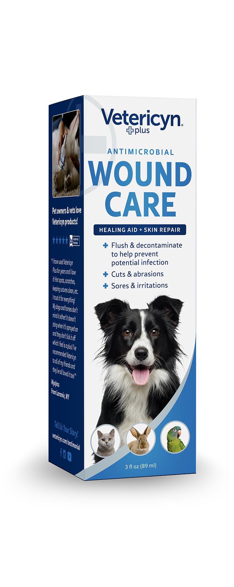 Vetericyn Wound and Skincare Liquid Spray for Dogs - 89ml | Relieves Irritation | Hypochlorous Acid Formula