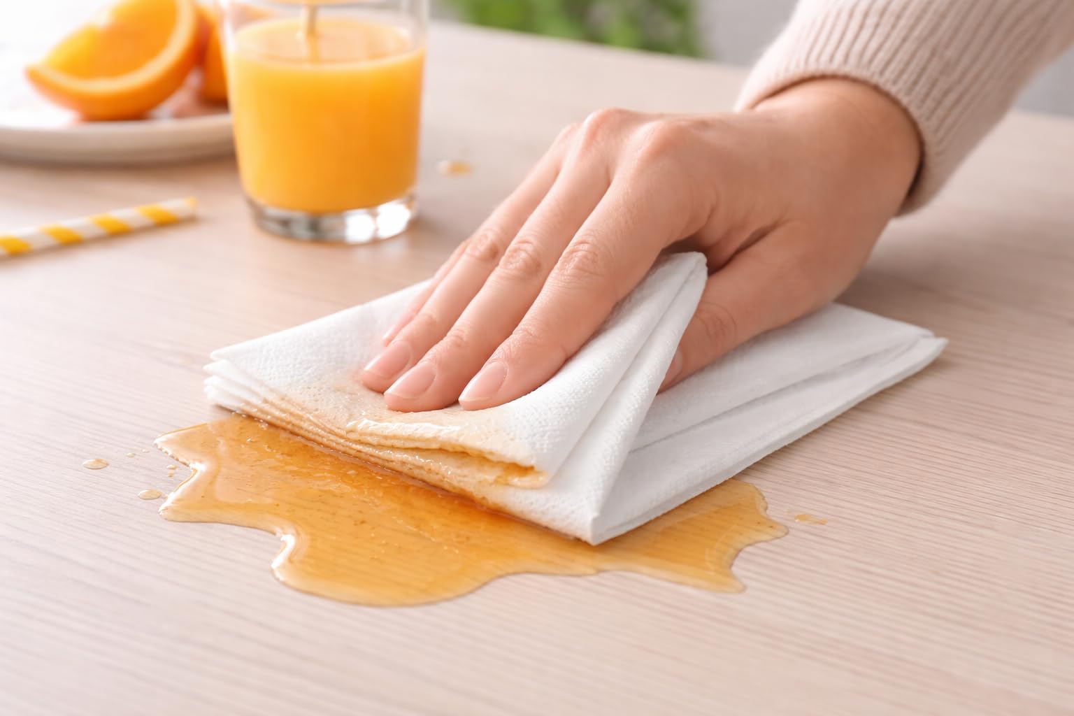 1ABOVE White Paper Napkins - 100 Pack, 1-Ply, 30x30 cm Soft & Strong Serviettes 3