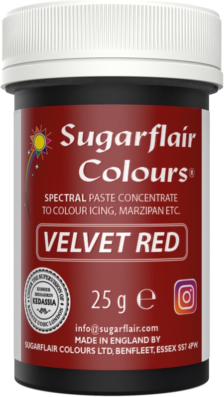 Sugarflair - Spectral Velvet Red Food Colouring Paste (25g)