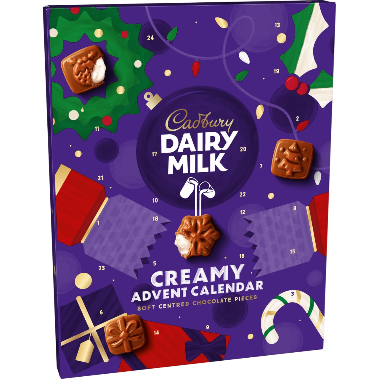 Cadbury Dairy Milk Advent Calendar - Soft Centred Chocolate Pieces 170g