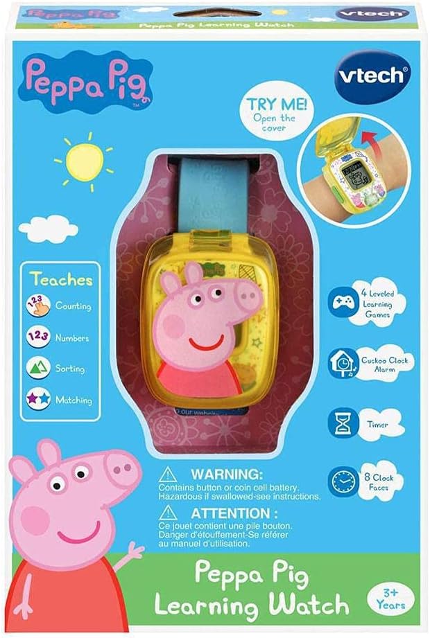 VTech Peppa Pig Learning Watch - Interactive Educational Toy for Kids 3-6 Years
