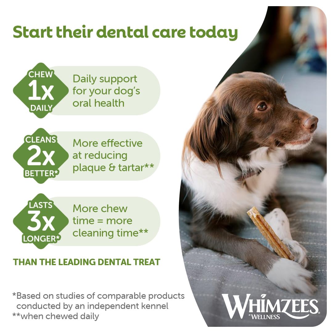 WHIMZEES By Wellness Stix Dental Chews - Grain-Free, Vegetarian for Large Dogs | 7 Count 6