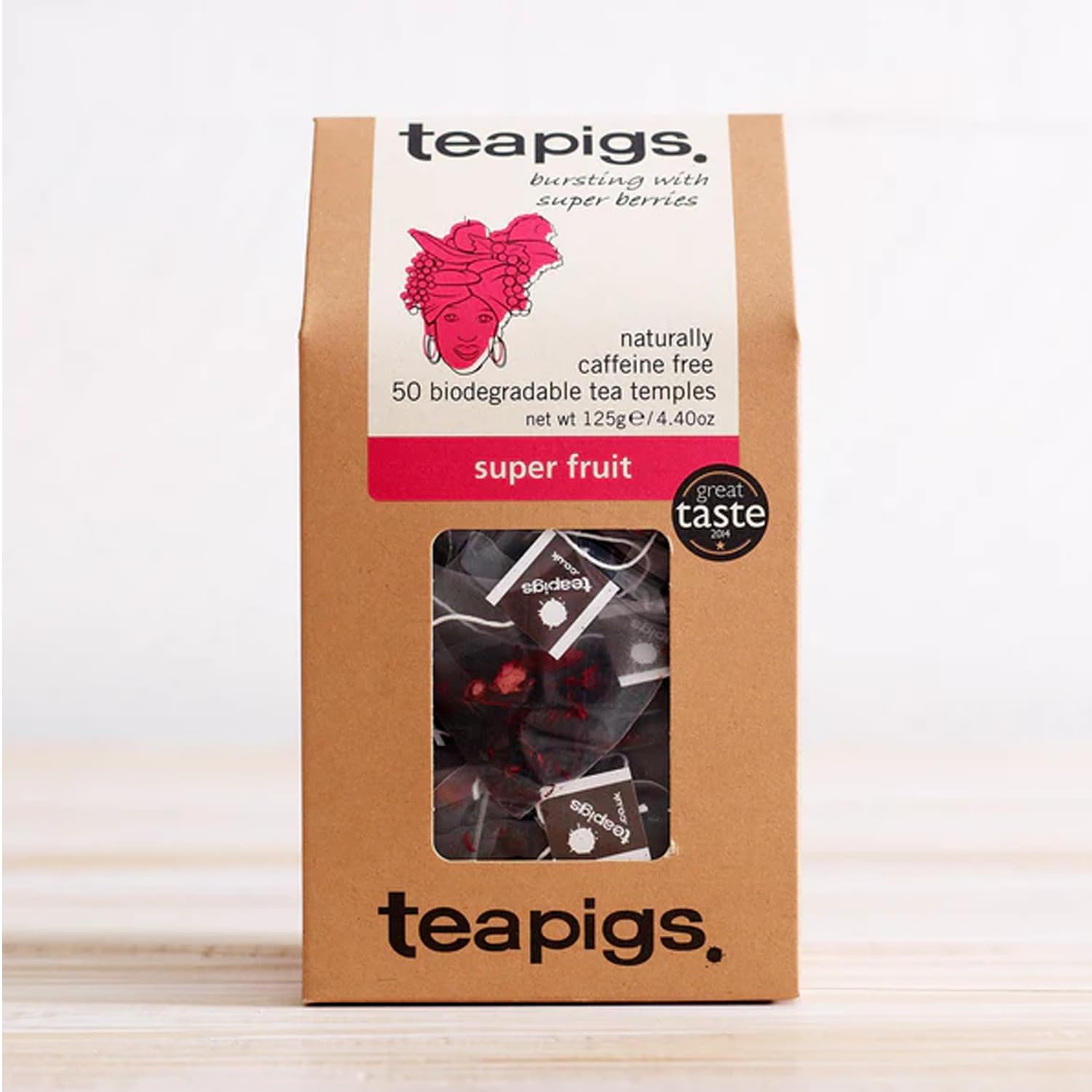 teapigs Super Fruit Tea - Caffeine-Free Herbal Tea Bags with Hibiscus & Berries - 50 Bags 3