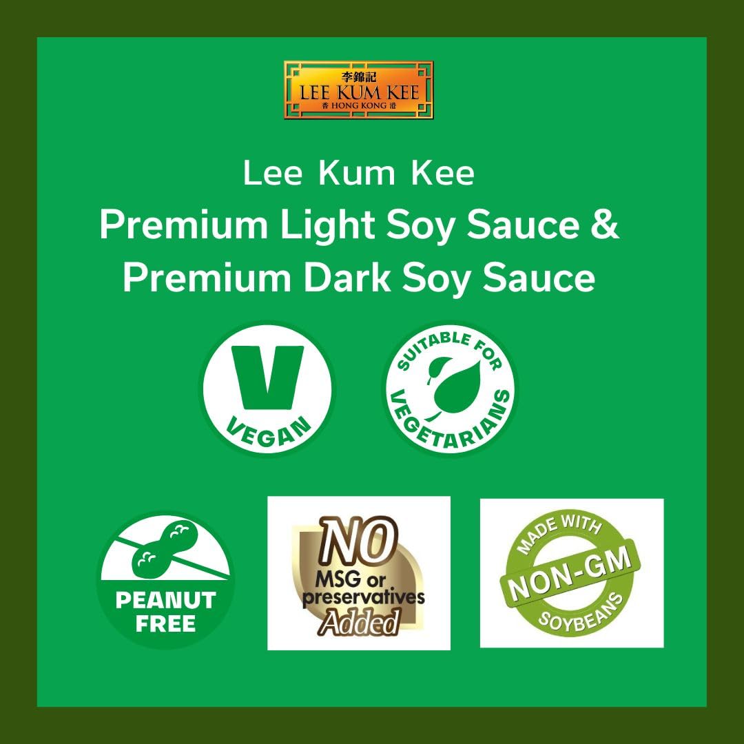 Lee Kum Kee Premium Vegan Light & Dark Soy Sauce Twin Pack (2 x 500 ml) 5