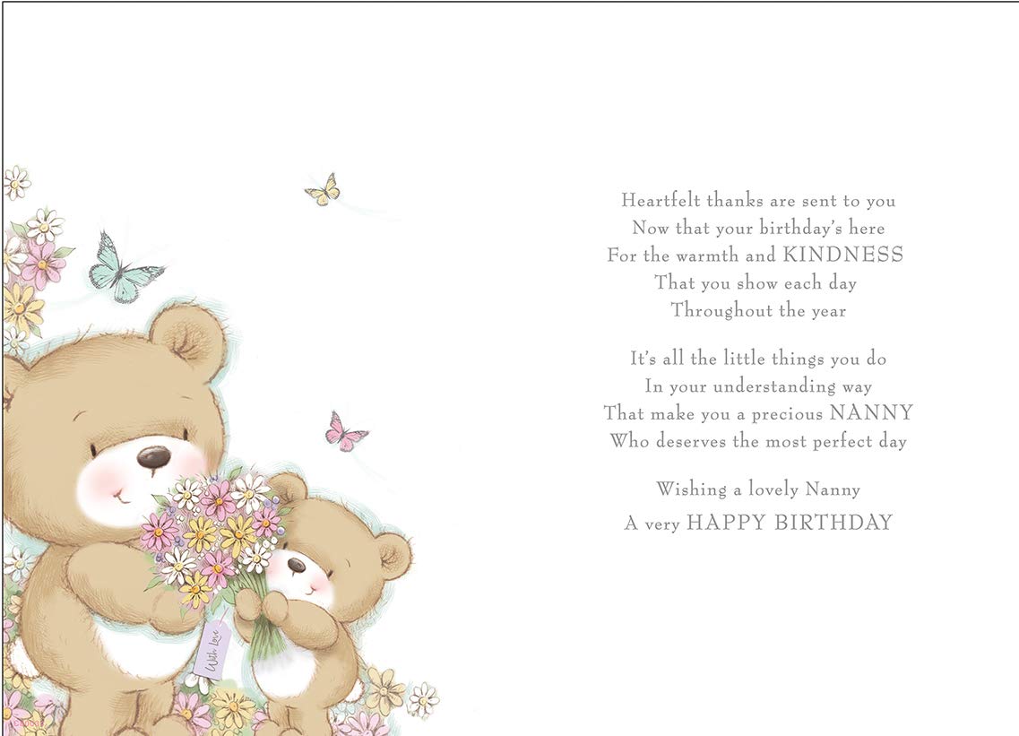 Piccadilly Greetings Regal Publishing Birthday Card for Nanny | 9 x 6 inches | White
