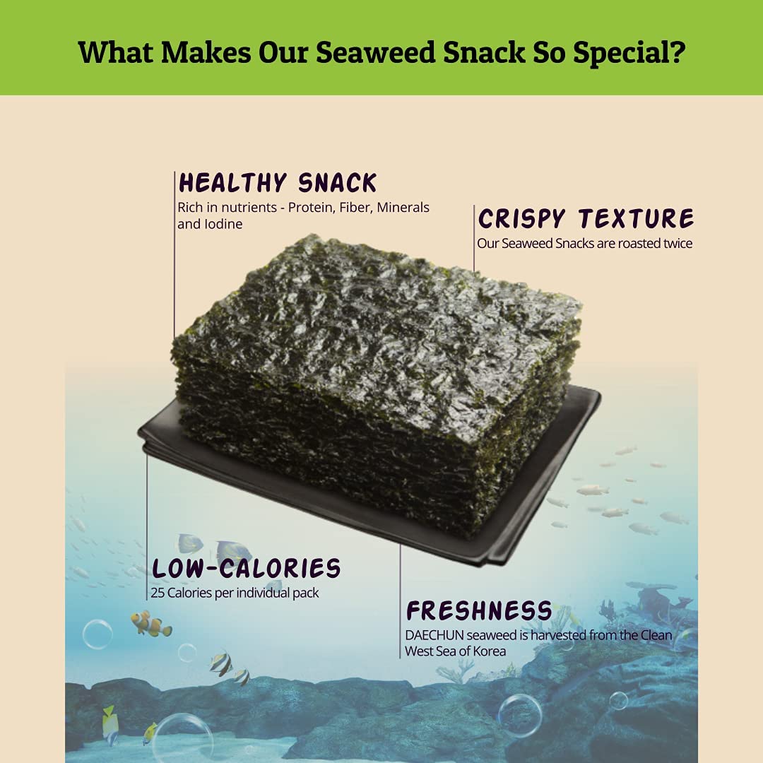 Daechun Choi's 1 Wasabi Seaweed Snack, 20 Pack, Product of Korea 3