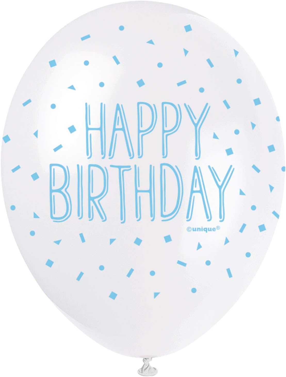 Happy Birthday Blue Latex Balloons - Pack of 5, 30cm Pearlised Birthday Party Decorations 4