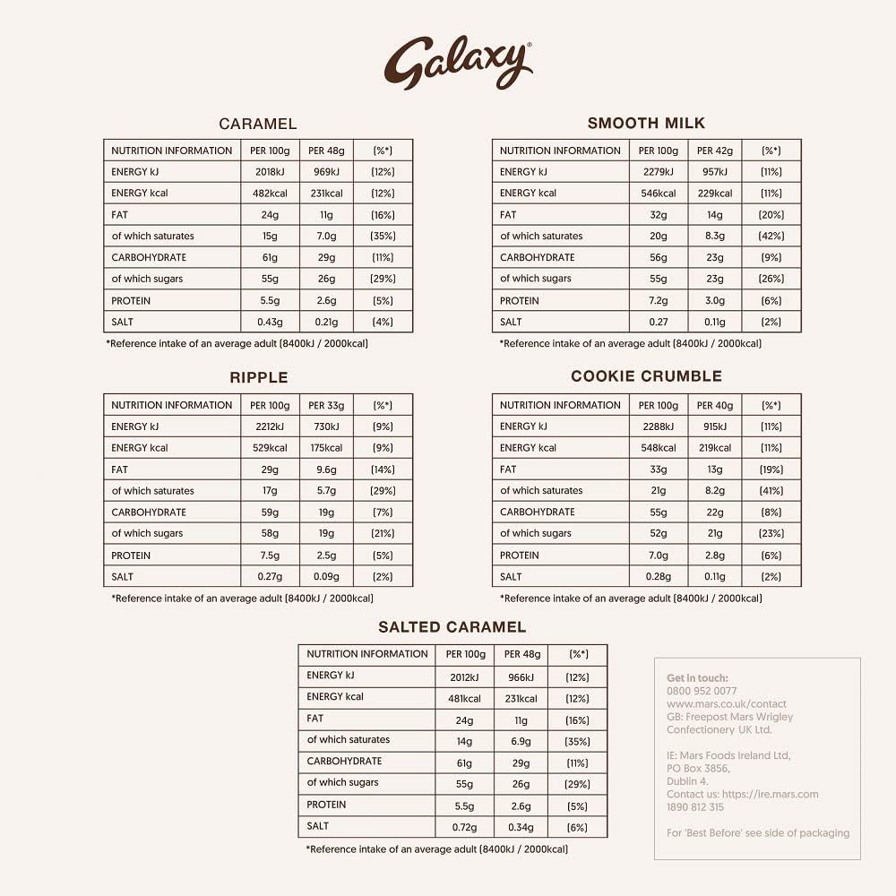 Galaxy – Weihnachtsschokoladen-Geschenkbox-Sortimentspackung 4