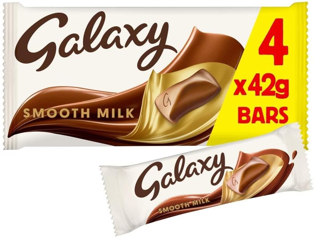 Galaxy Smooth Milchschokoladenriegel, Sharing Pack, 4 x 42 g