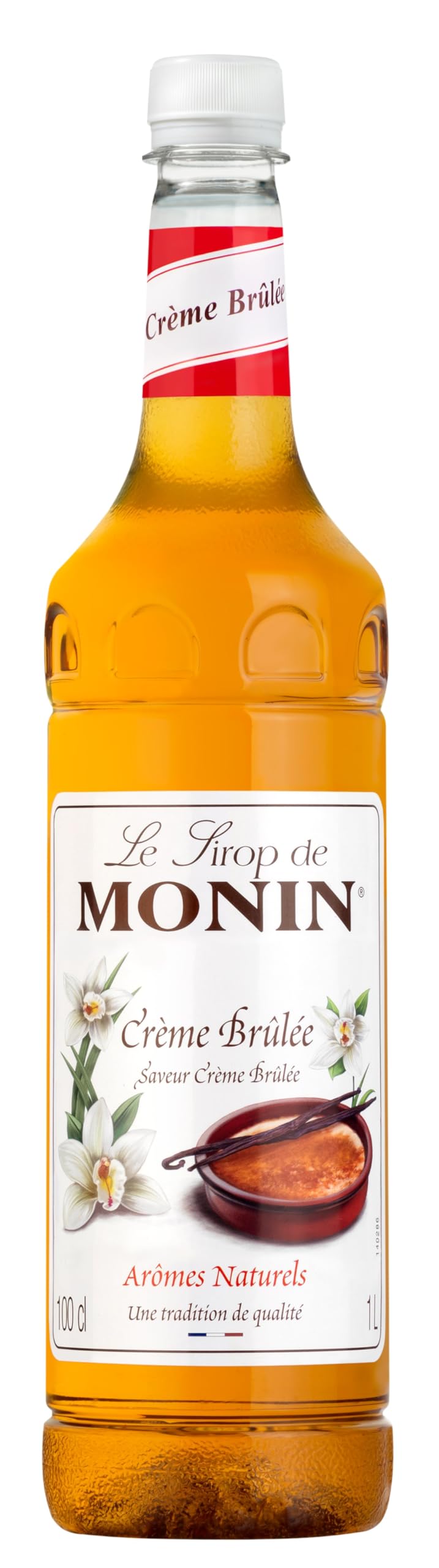 MONIN Crème Brûlée Syrup 1L - Vanilla Indulgence for Coffee, Cocktails & Dessert Drinks