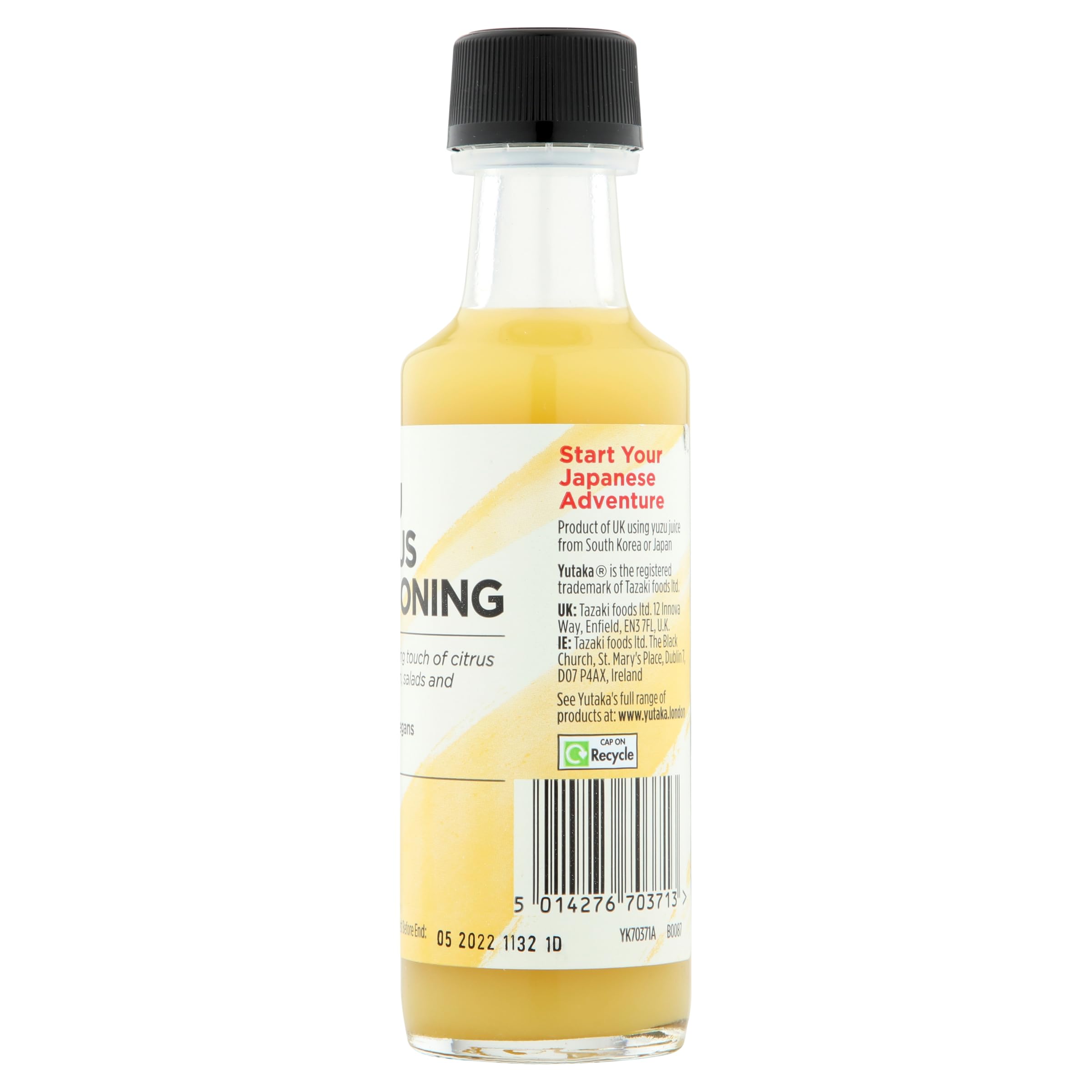 Yutaka Yuzu Seasoning Sauce 100ml - Zesty Japanese Citrus Sauce with Soy & Vinegar