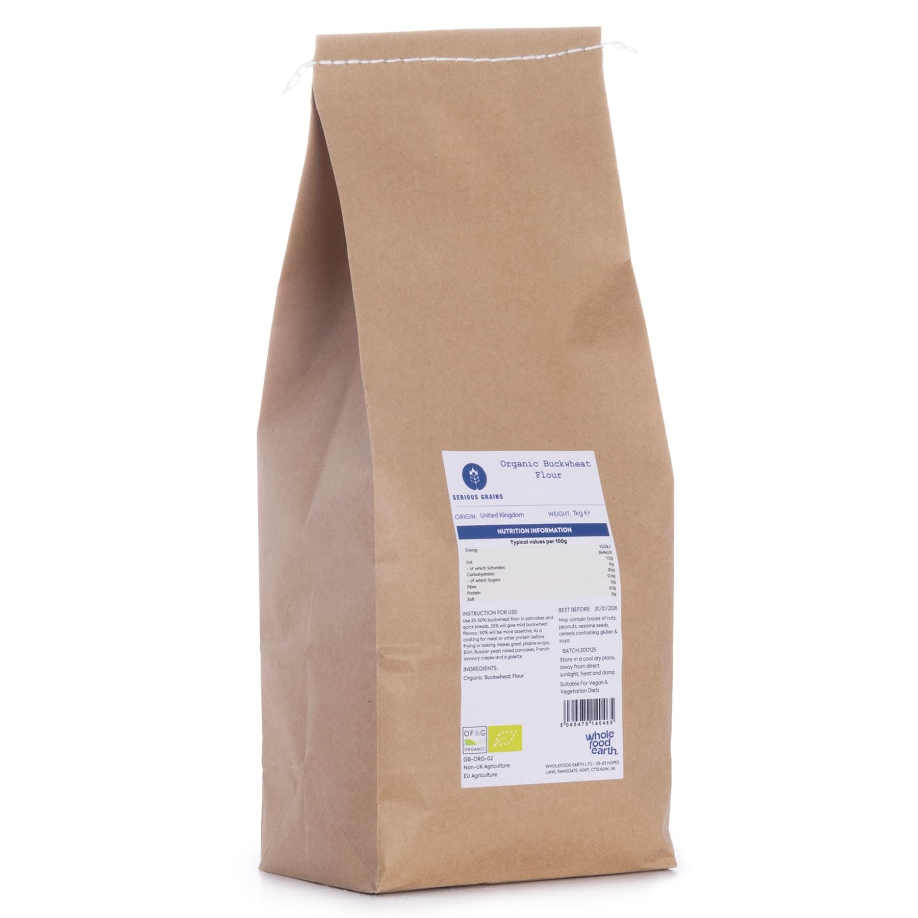 Wholefood Earth Bio-Buchweizenmehl - 1 kg