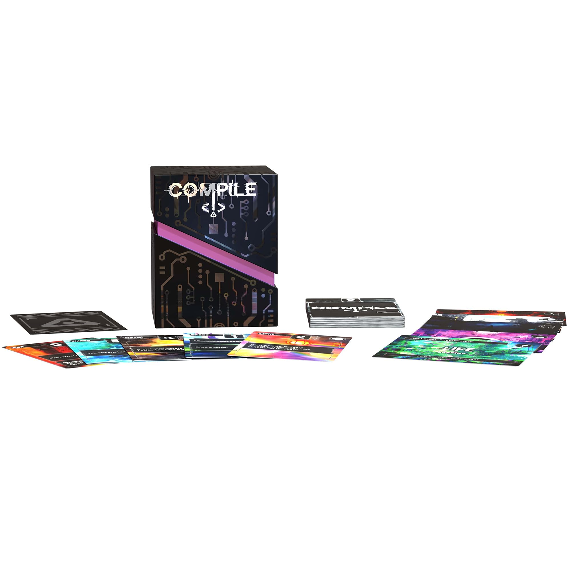 Greater Than Games Compile: Main 1 Area Control Strategy Card Game | Portable 6