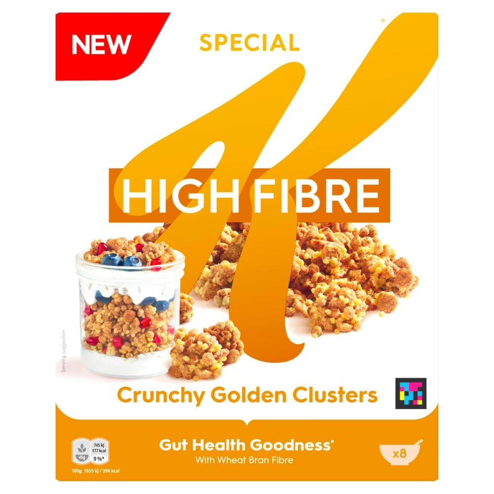 Kellogg's Special K High Fibre Crunchy Golden Clusters Cereal 360g