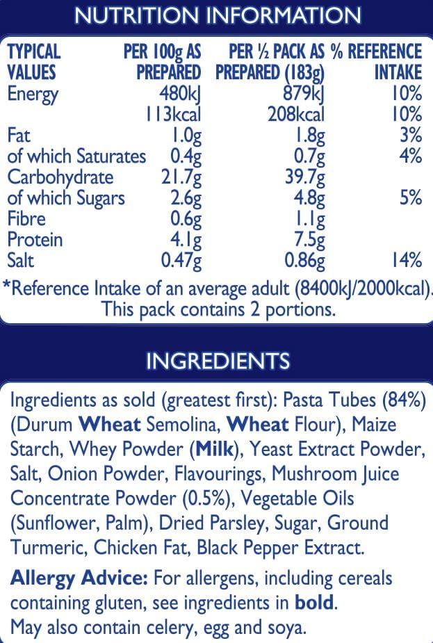 Batchelors Pasta 'n' Sauce, Chicken & Mushroom Flavour Instant Snack, 99 g 3